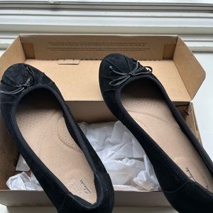 Clarks collection black suede loafer